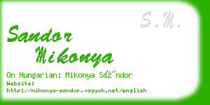 sandor mikonya business card